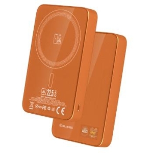 Power Bank 10000mAh Typ C magnetyczny indukcyjny Magsafe 3w1 Blavec BJ-04 Slim 13,5mm 22,5W Pomarańczowy - 209198
