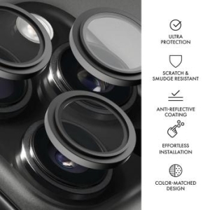 Szkło Hybrydowe na aparat HG Lens Apple iPhone 18 Pro / 18 Pro Max Pure Black - 209351